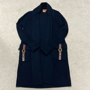 Tory Burch Navy Blue Sweater Coat